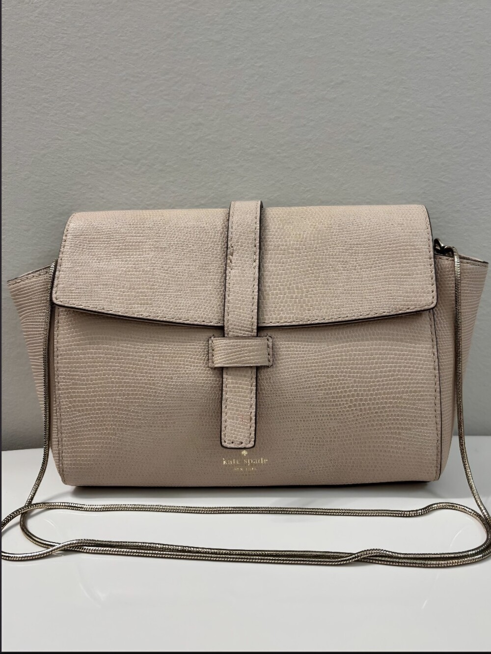 Kate Spade Cedar Street Crossbody Bag | Warm Vellum Lizard Embossed Leather